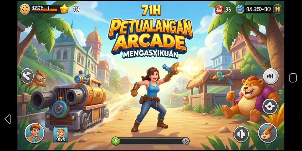 Screenshot dari gameplay seru di 71H dengan aksi arcade yang mendebarkan.