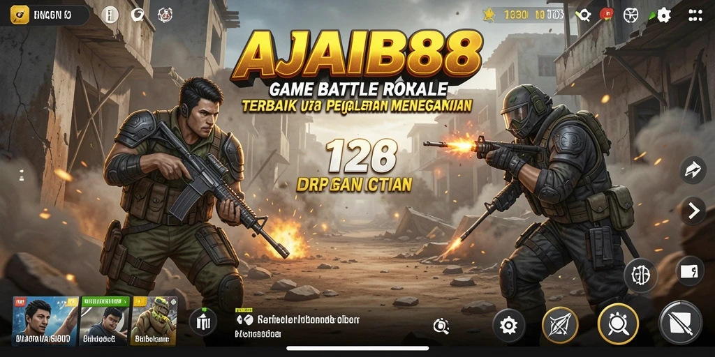 Tampilan gameplay AJAIB88 dalam pertempuran seru Battle Royale.