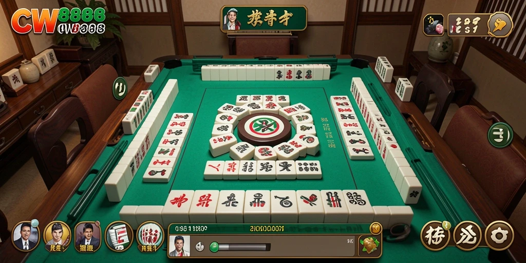 Screenshot gameplay CW8888 menampilkan pengalaman seru bermain Mahjong.