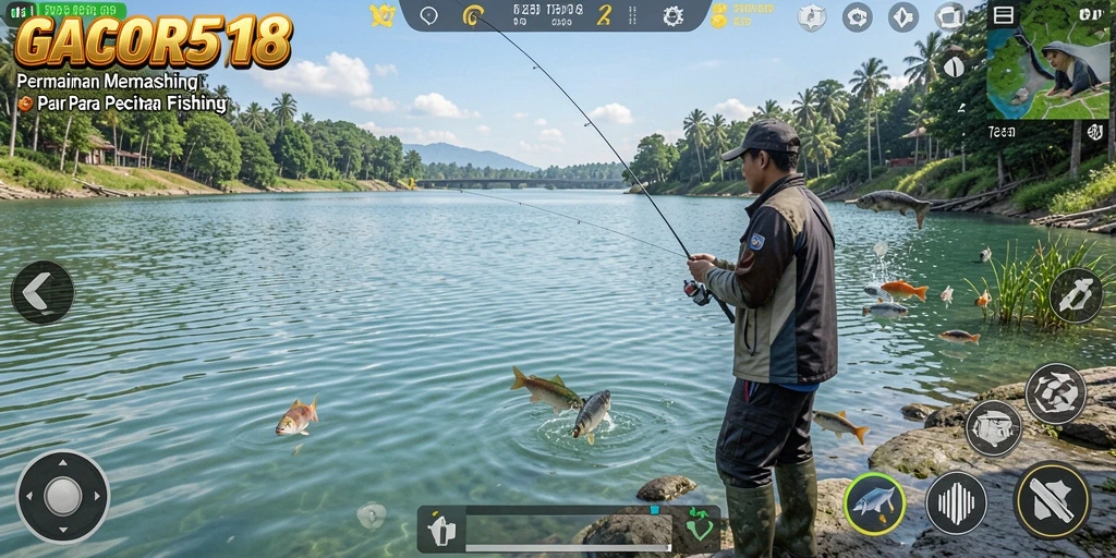 Screenshot GACOR518 menampilkan aksi memancing yang seru.
