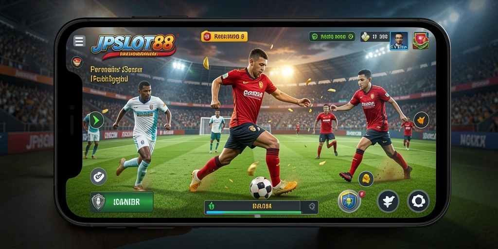 Tampilan gameplay seru dari JPSLOT88 yang menggambarkan aksi olahraga.