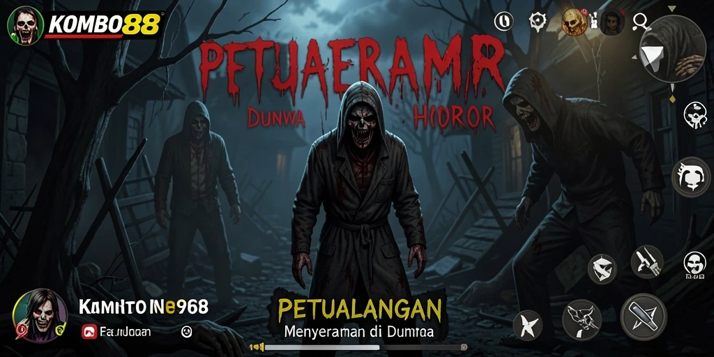 Gameplay menakutkan dari KOMBO88 menampilkan suasana mencekam.