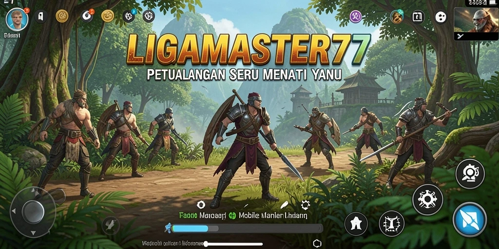 Screenshot gameplay LIGAMASTER77 yang menunjukkan aksi petualangan yang mendebarkan.