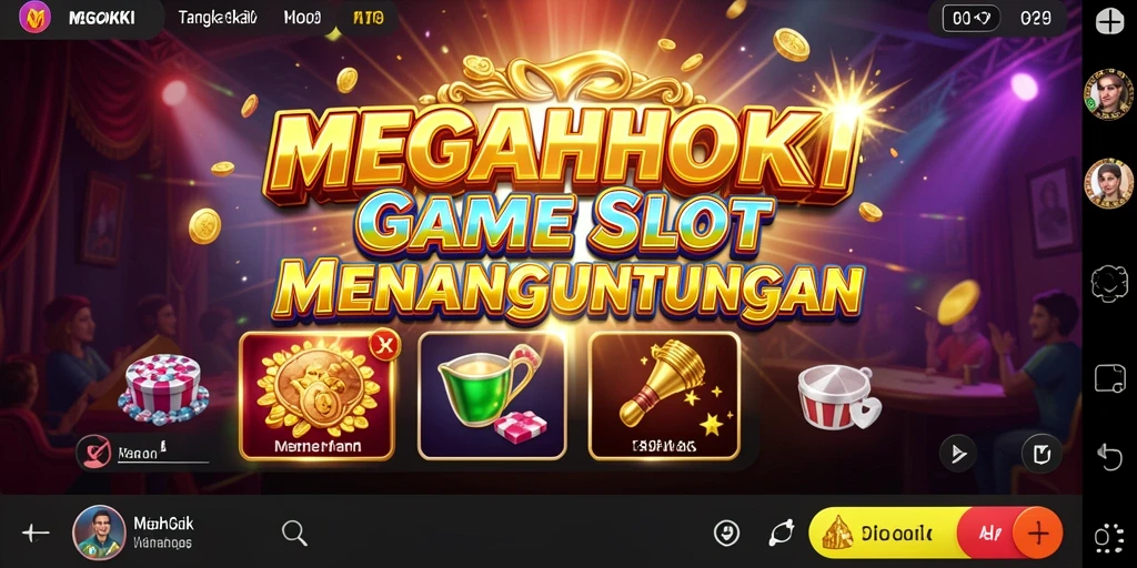 Tampilan gameplay seru dari MEGAHOKI yang penuh dengan kesempatan jackpot.