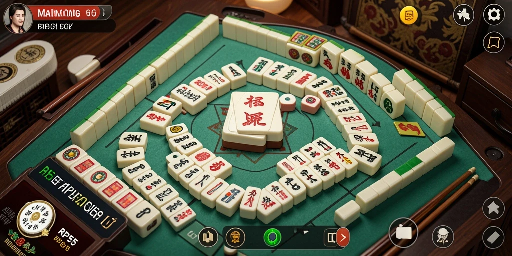 Tampilan gameplay Mahjong yang menarik dan menantang.