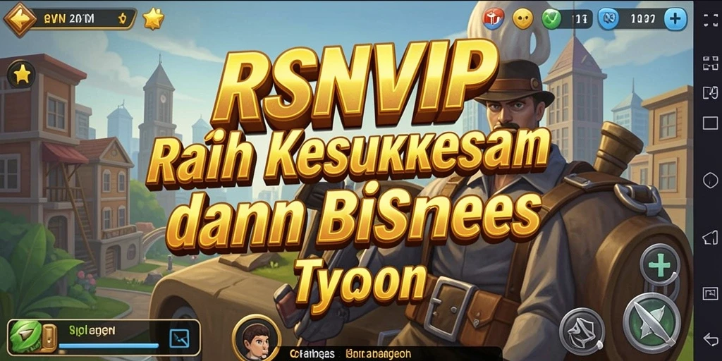 Screenshot gameplay RSNVIP menampilkan keseruan membangun bisnis.