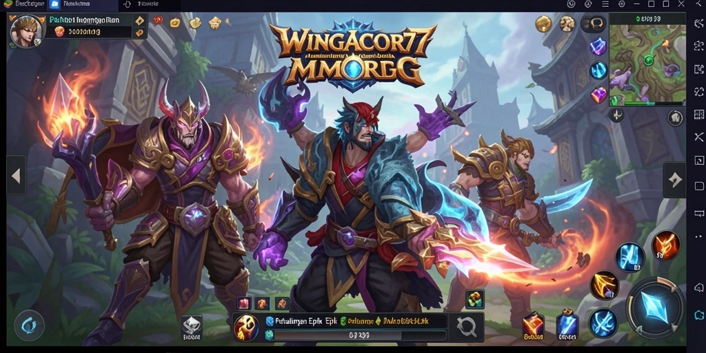 Tampilan gameplay menakjubkan dalam petualangan MMORPG WINGACOR77.