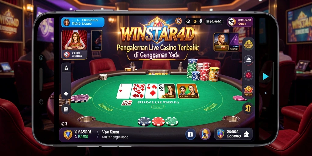 Gambaran permainan Live Casino yang mendebarkan di WINSTAR4D.