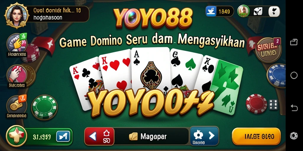 Tampilan gameplay seru di YOYO88 saat bermain Domino.